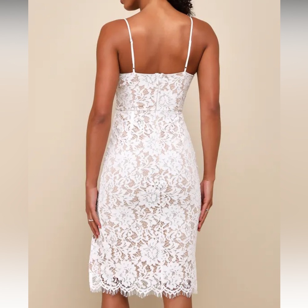 Lulus white crochet dress NWT - Picture 3 of 9